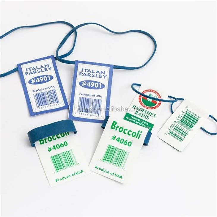 Customizable Vegetable Label Rubber Band Tie